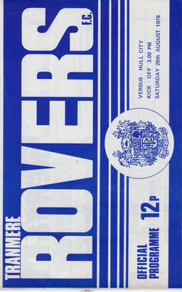 Tranmere Rovers v Hull City Match Programme 1978-08-26